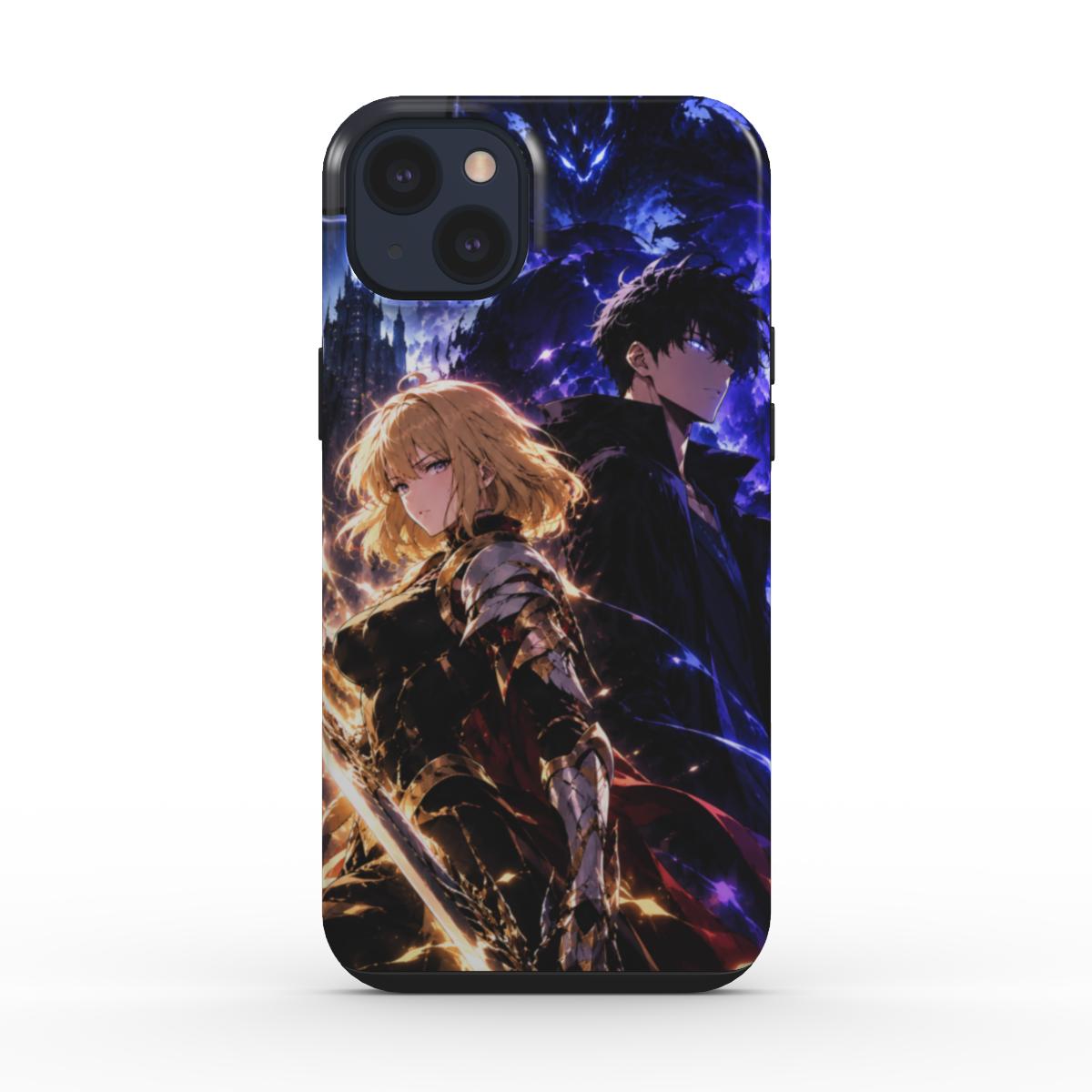 Duo des Ombres et de la Lumière — coque Tough pour iPhone 14, vue arrière
