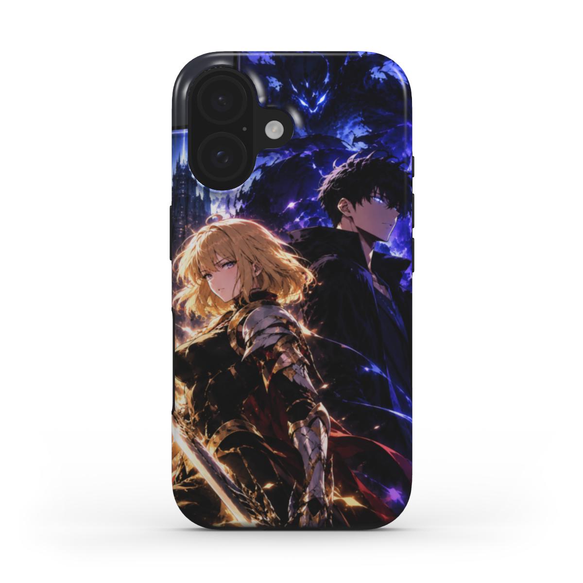 Duo des Ombres et de la Lumière — coque Tough pour iPhone 16e, vue arrière
